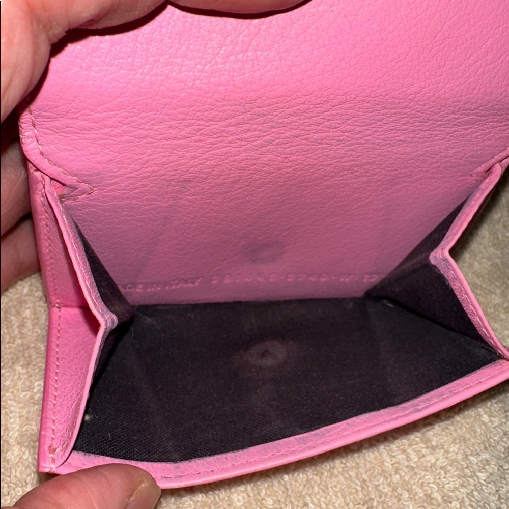 Balenciaga Pink Tri-Fold Compact Wallet - Picture 8 of 12